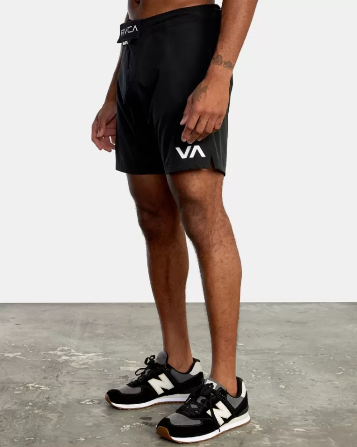 RVCA Calções Fight Scrapper Elastic Walkshorts 15" Masculino | RWVZCY-793< Calções