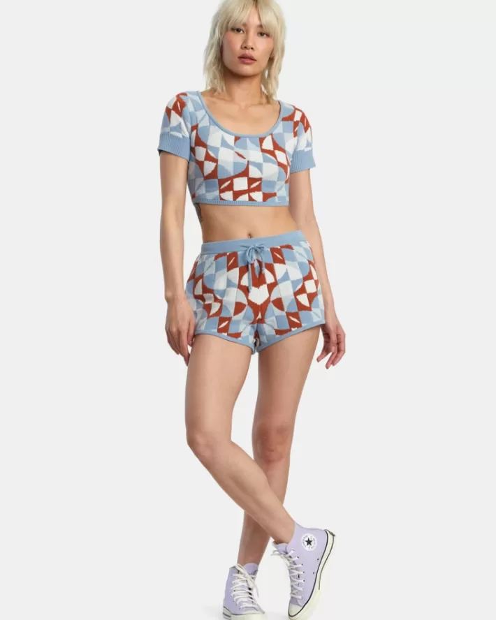 RVCA Calções Geode Elasticized Feminino | YWNGJF-362<MULHER Calções