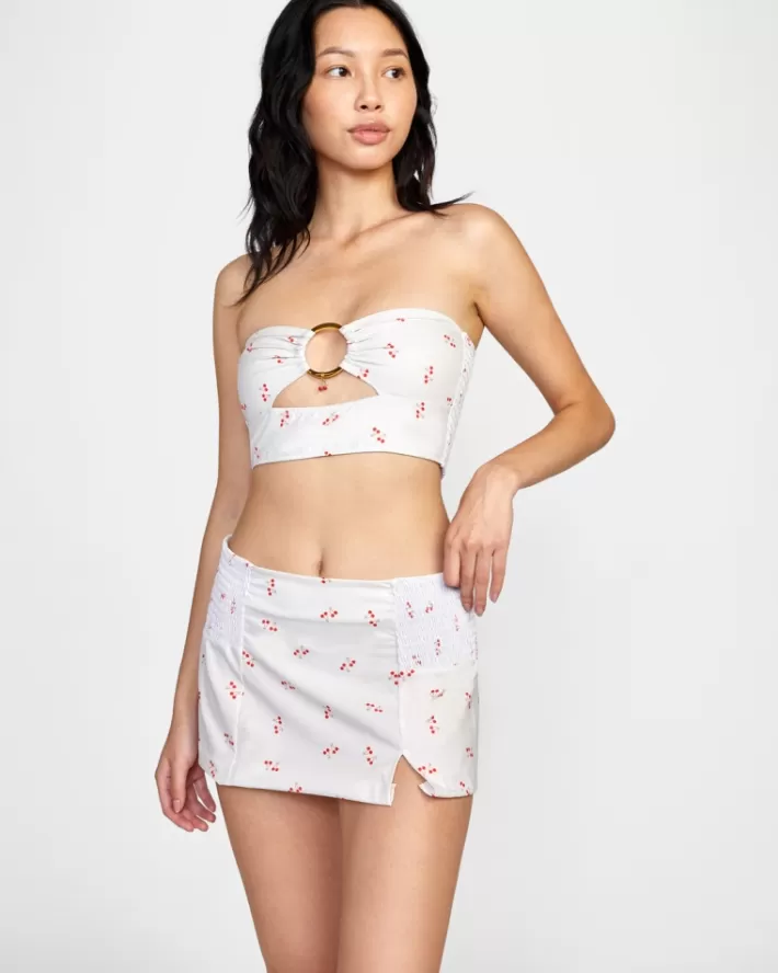 RVCA Calções Heartthrob High Cintura Feminino | OPRMQA-259<MULHER Calções