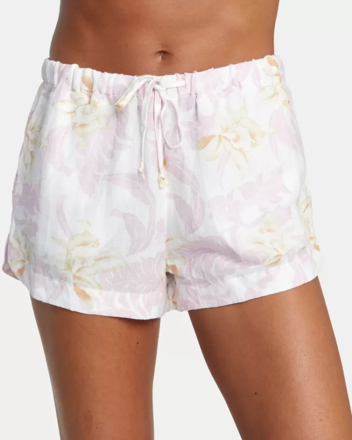 RVCA Calções Linen New Yume Drawcord Feminino | IZNQTC-170<MULHER Calções