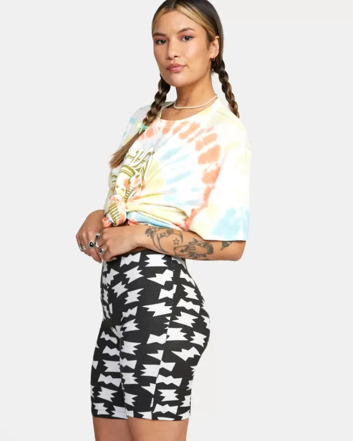 RVCA Calções LP x KLW Push It Bike Feminino | JSHITA-296<MULHER Calções