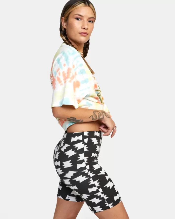 RVCA Calções LP x KLW Push It Bike Feminino | JSHITA-296<MULHER Calções