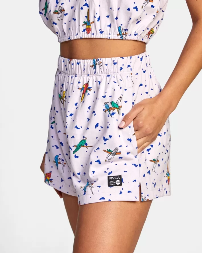 RVCA Calções LP x KLW Uncaged Lounge Feminino | VJRWNX-645<MULHER Calções