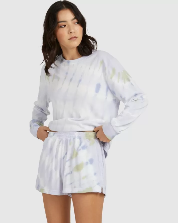 RVCA Calções No Doubt Cozy Sawyer Tie-Dye Feminino | MQLYUV-608<MULHER Calções