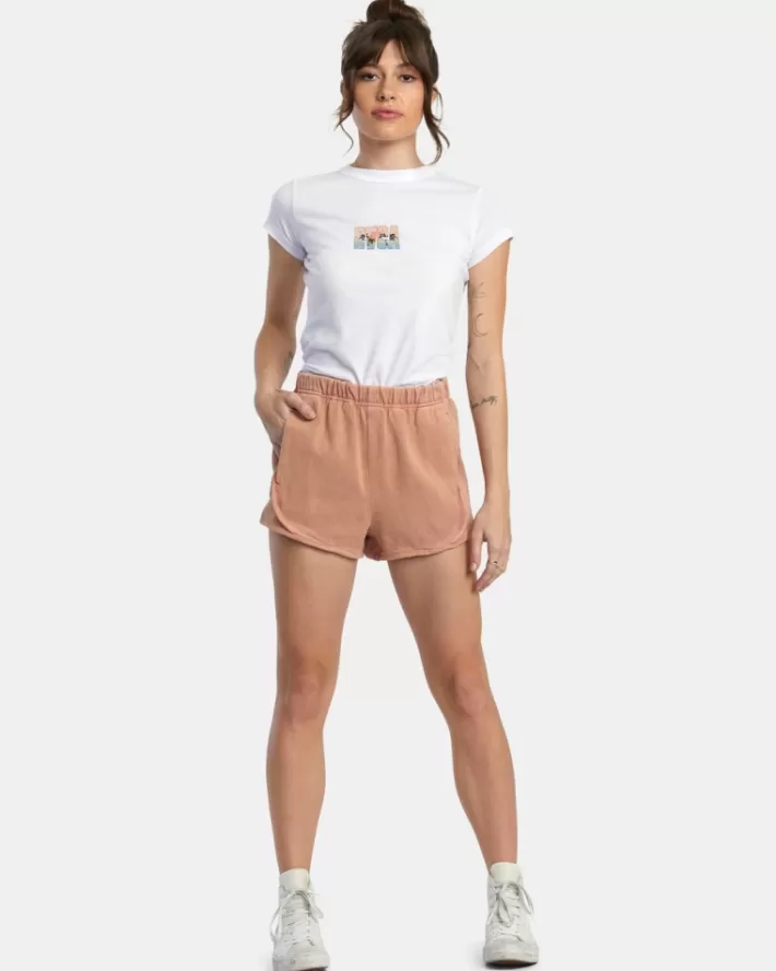 RVCA Calções Roller Elasticized Feminino | OWJARY-916<MULHER Calções