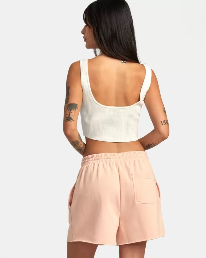 RVCA Calções Test Drive Sweatshorts Feminino | BCQPZV-529<MULHER Calções