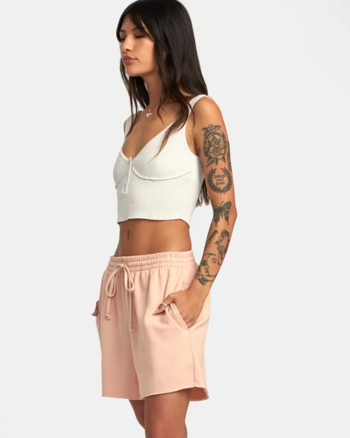 RVCA Calções Test Drive Sweatshorts Feminino | BCQPZV-529<MULHER Calções