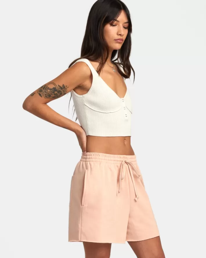 RVCA Calções Test Drive Sweatshorts Feminino | BCQPZV-529<MULHER Calções