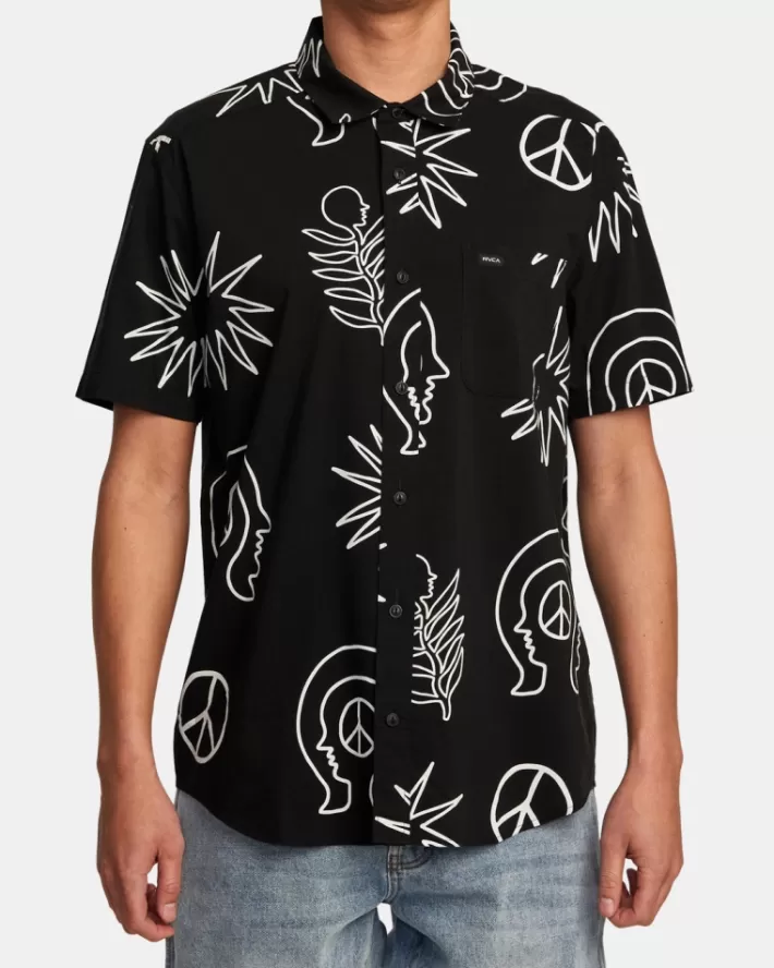 RVCA Camisas Anytime Sleeve Masculino | KNCELG-765< Camisas