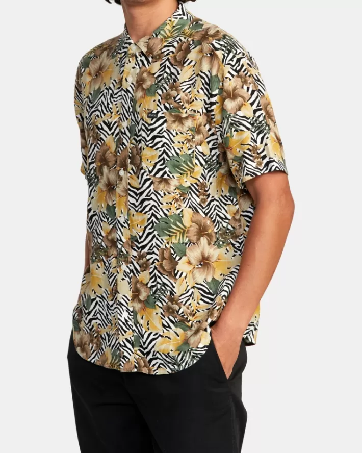 RVCA Camisas Cabana Sleeve Masculino | MKYTDB-275< Camisas