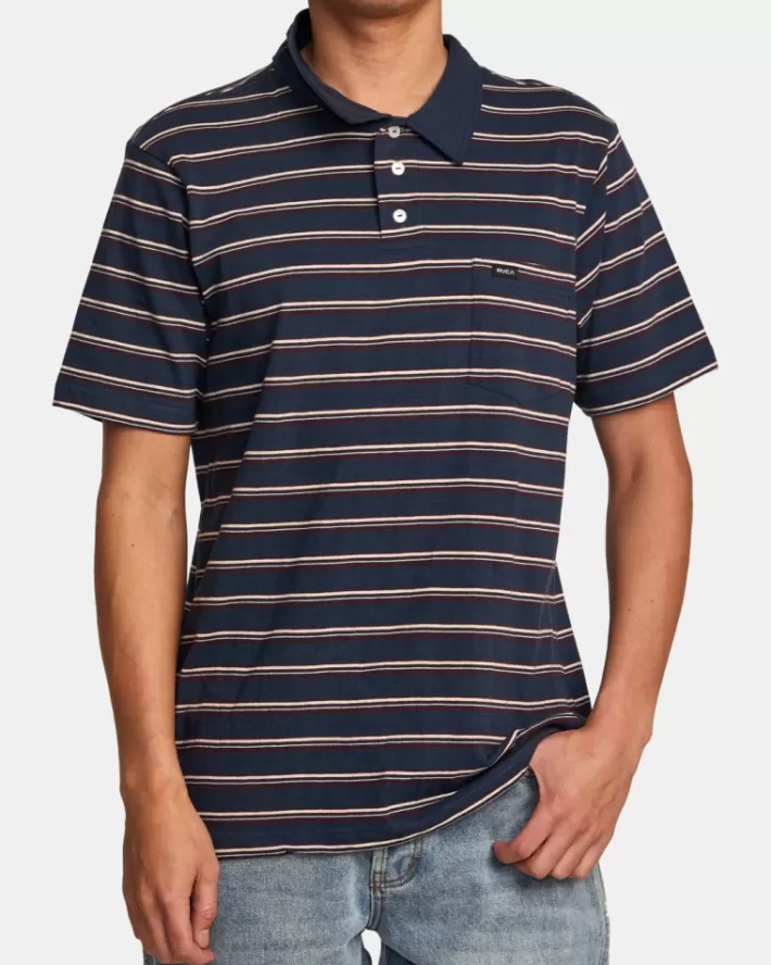 RVCA Camisas Cassady Stripe Polo Masculino | FBOJEA-039< Camisas