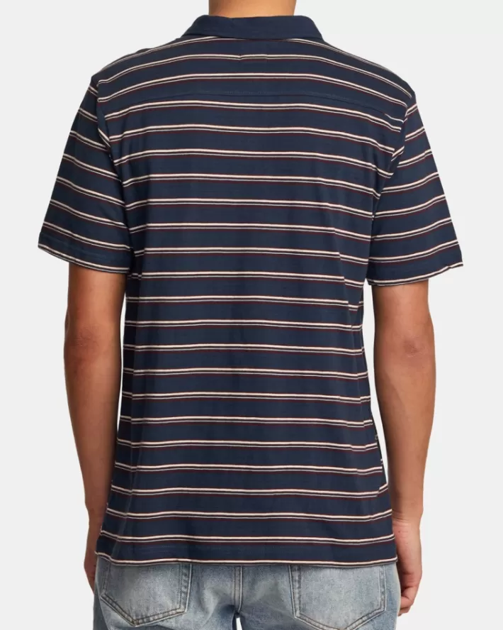 RVCA Camisas Cassady Stripe Polo Masculino | FBOJEA-039< Camisas