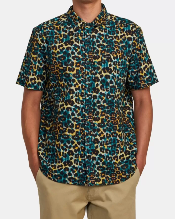 RVCA Camisas Cheeter Sleeve Masculino | QRKUWE-703< Camisas