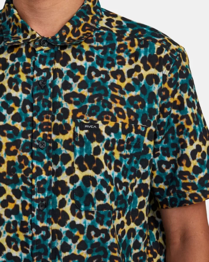 RVCA Camisas Cheeter Sleeve Masculino | QRKUWE-703< Camisas