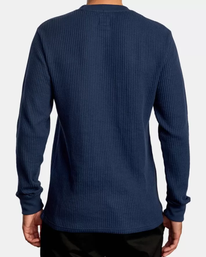 RVCA Camisas Day Shift Long Sleeve Thermal Masculino | YLKGQW-768< Camisas