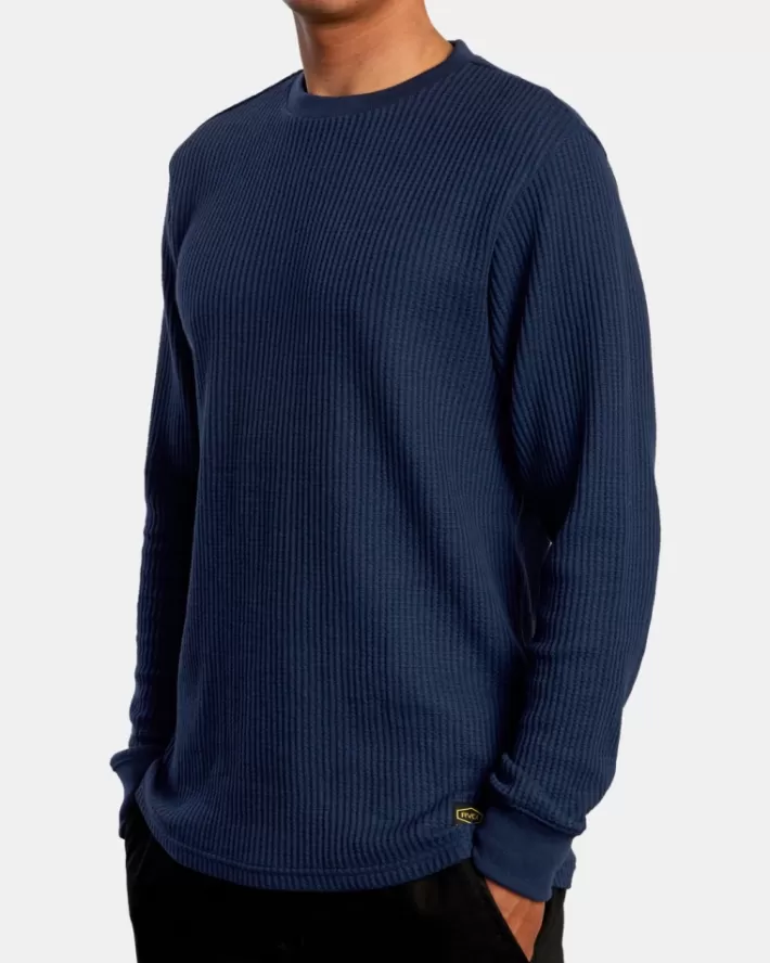 RVCA Camisas Day Shift Long Sleeve Thermal Masculino | YLKGQW-768< Camisas