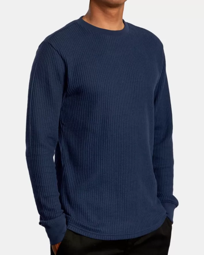 RVCA Camisas Day Shift Long Sleeve Thermal Masculino | YLKGQW-768< Camisas
