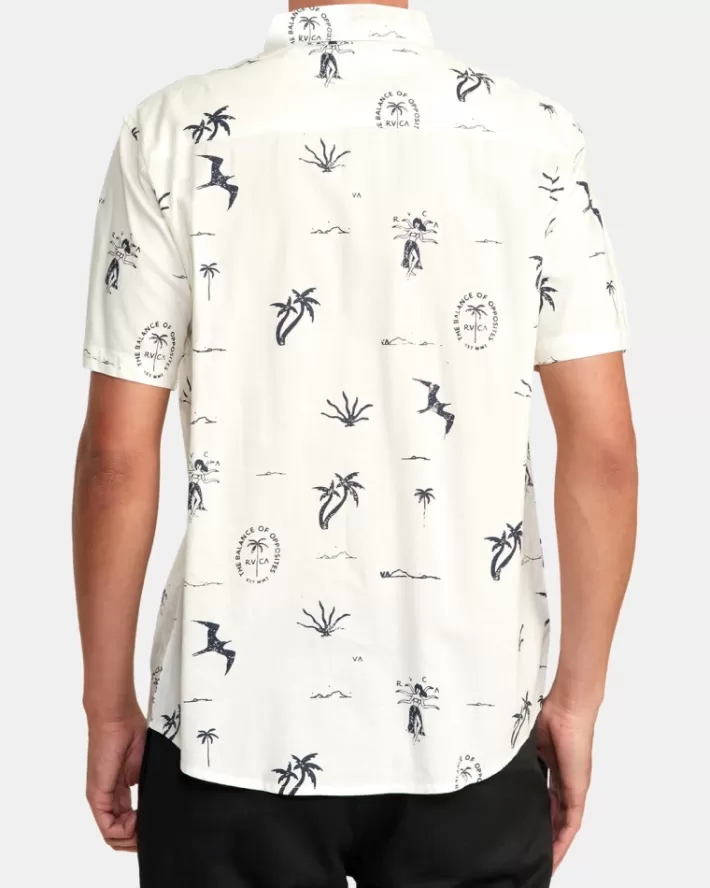 RVCA Camisas Hula Hands Sleeve Masculino | BCMFHK-798< Camisas