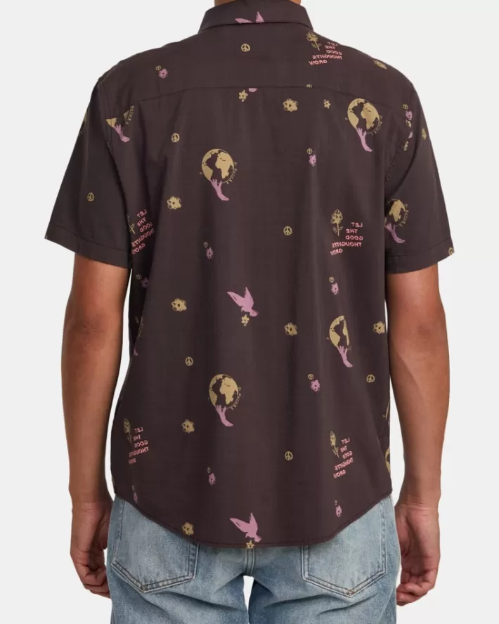 RVCA Camisas Let It Grow Sleeve Masculino | KRDUNX-920< Camisas