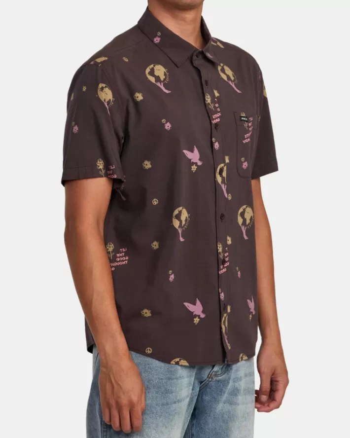 RVCA Camisas Let It Grow Sleeve Masculino | KRDUNX-920< Camisas