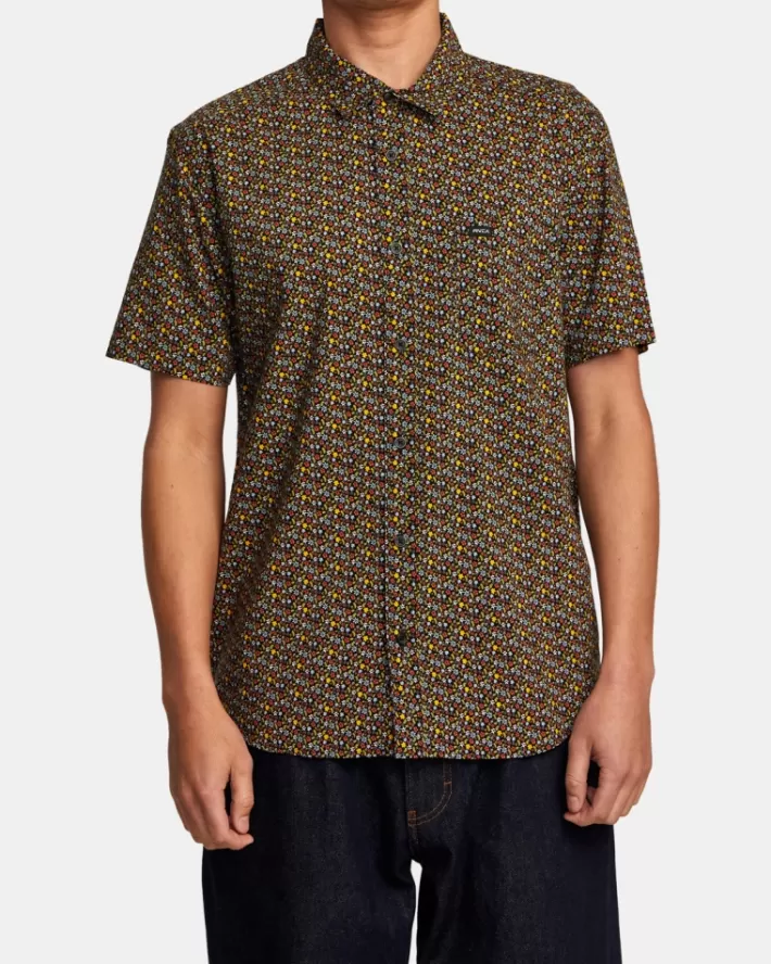 RVCA Camisas Micro Garden Sleeve Masculino | OVGDEP-284< Camisas