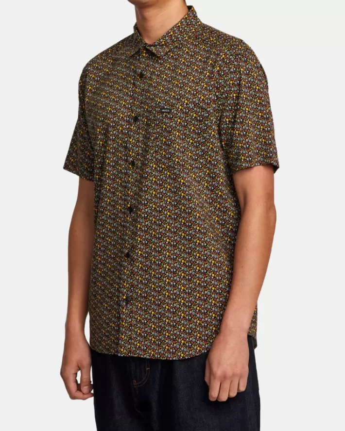 RVCA Camisas Micro Garden Sleeve Masculino | OVGDEP-284< Camisas