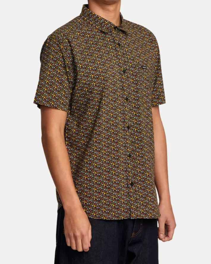 RVCA Camisas Micro Garden Sleeve Masculino | OVGDEP-284< Camisas