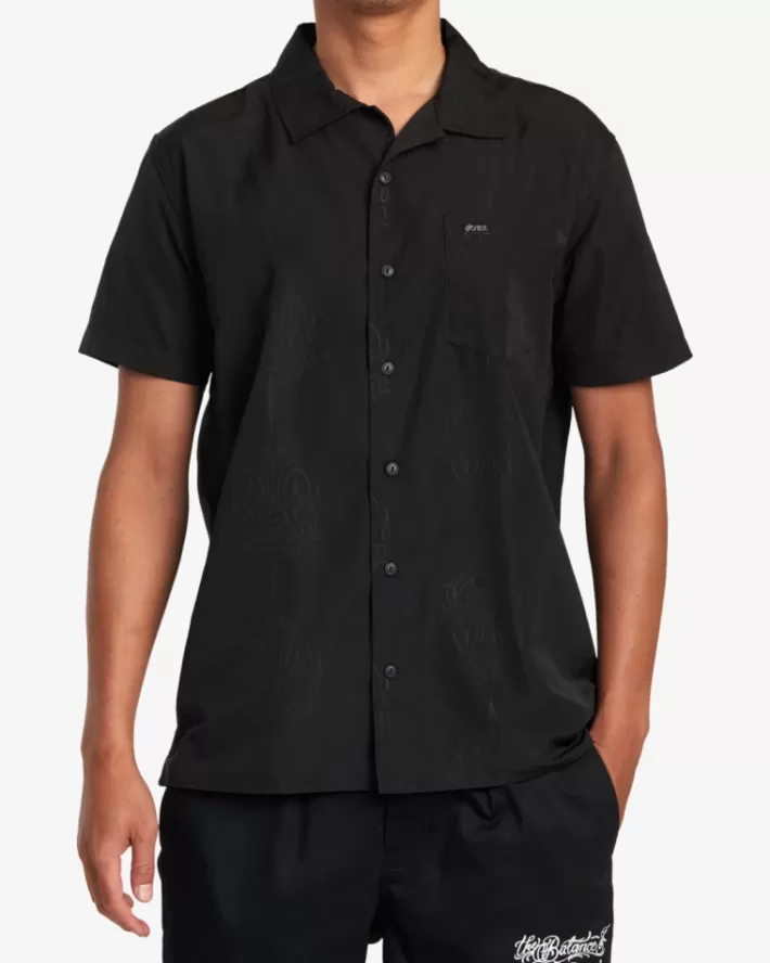 RVCA Camisas Mister Cartoon Smile Now Sleeve Masculino | CQEVDK-978< Camisas