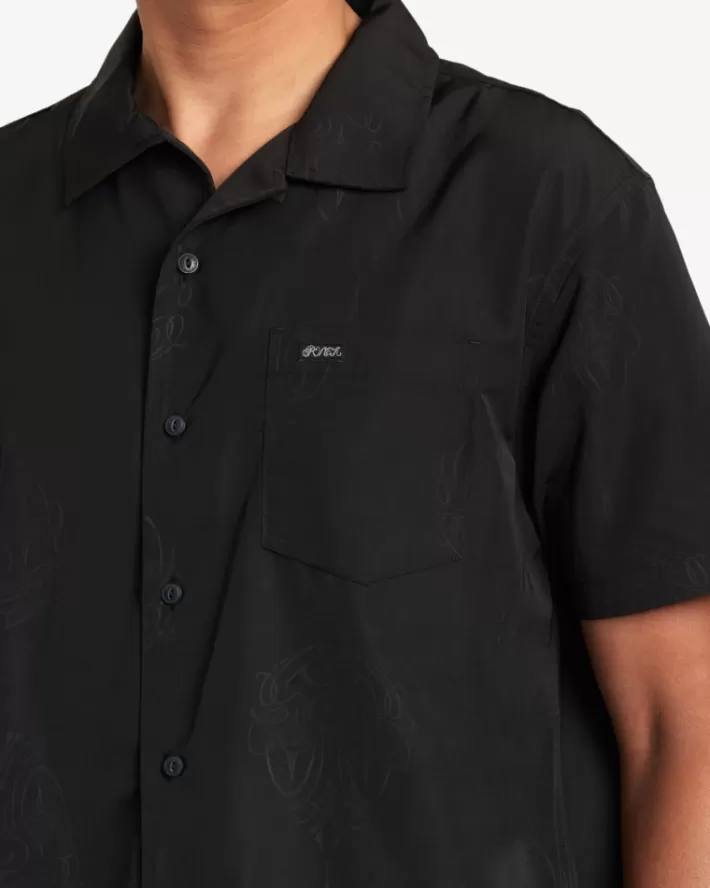RVCA Camisas Mister Cartoon Smile Now Sleeve Masculino | CQEVDK-978< Camisas