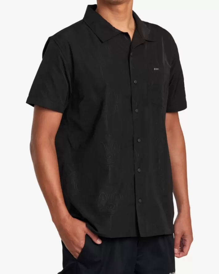 RVCA Camisas Mister Cartoon Smile Now Sleeve Masculino | CQEVDK-978< Camisas