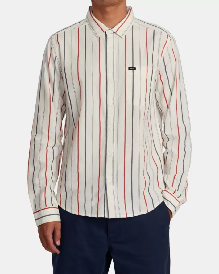 RVCA Camisas That'll Do Dobby Long Sleeve Masculino | PJETAM-362< Camisas