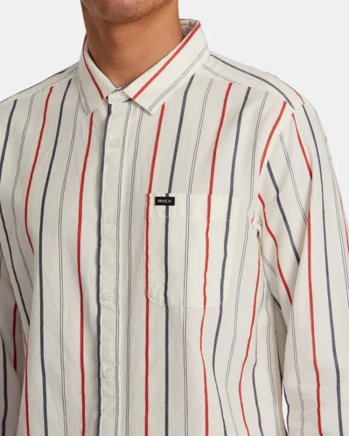 RVCA Camisas That'll Do Dobby Long Sleeve Masculino | PJETAM-362< Camisas