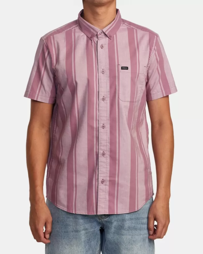 RVCA Camisas That'll Do Stretch Stripe Sleeve Masculino | XWFPBH-410< Camisas
