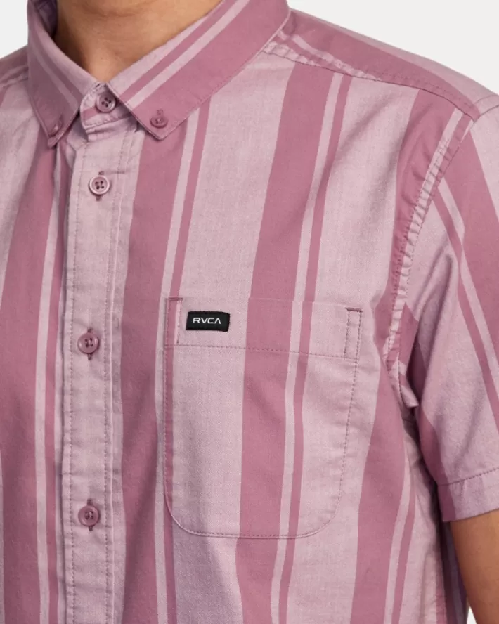 RVCA Camisas That'll Do Stretch Stripe Sleeve Masculino | XWFPBH-410< Camisas