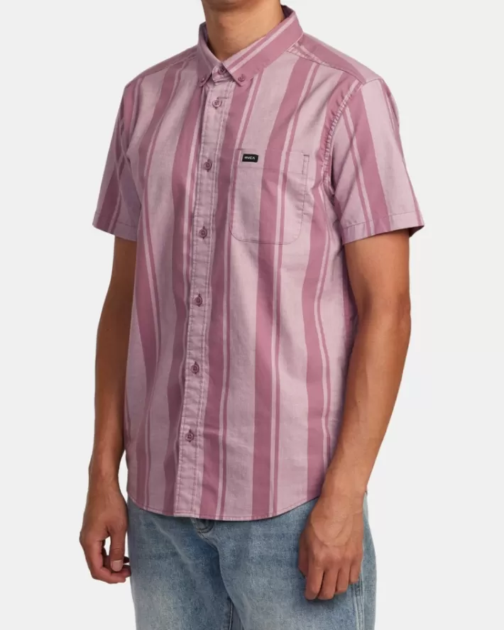 RVCA Camisas That'll Do Stretch Stripe Sleeve Masculino | XWFPBH-410< Camisas