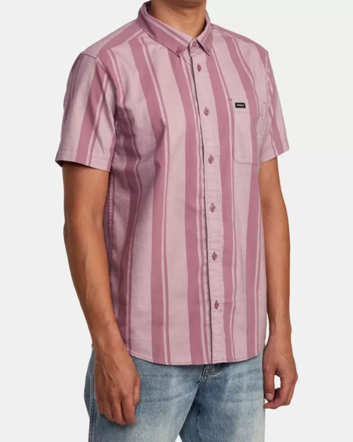 RVCA Camisas That'll Do Stretch Stripe Sleeve Masculino | XWFPBH-410< Camisas