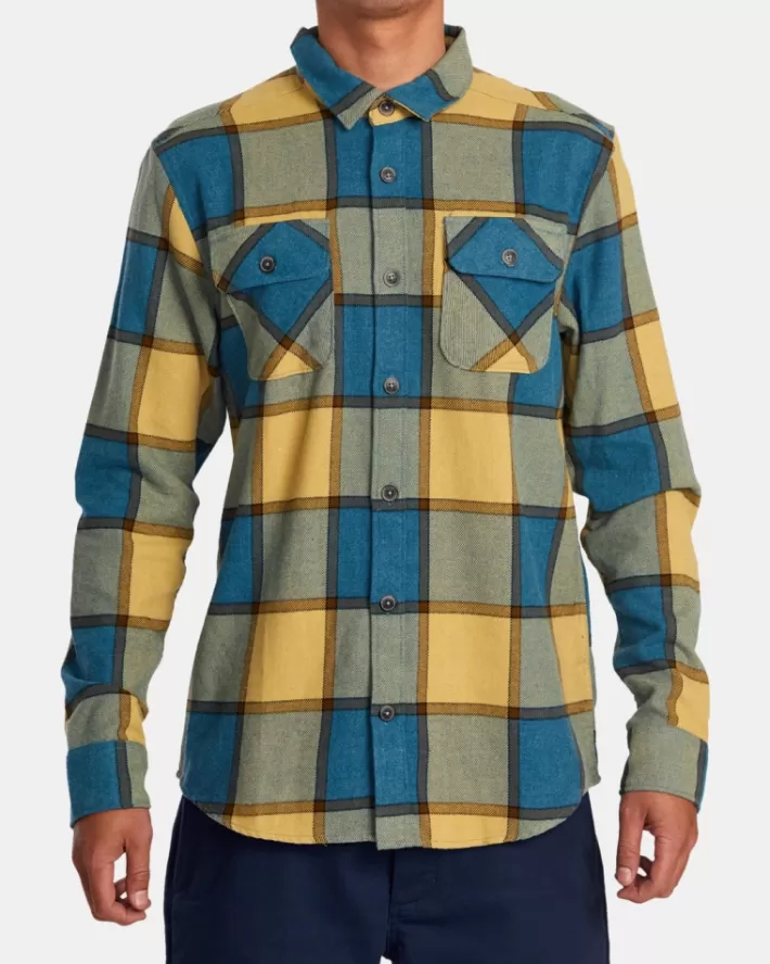 RVCA Camisas That'll Trabalho Flannel Long Sleeve Masculino | BOYWPS-250< Camisas
