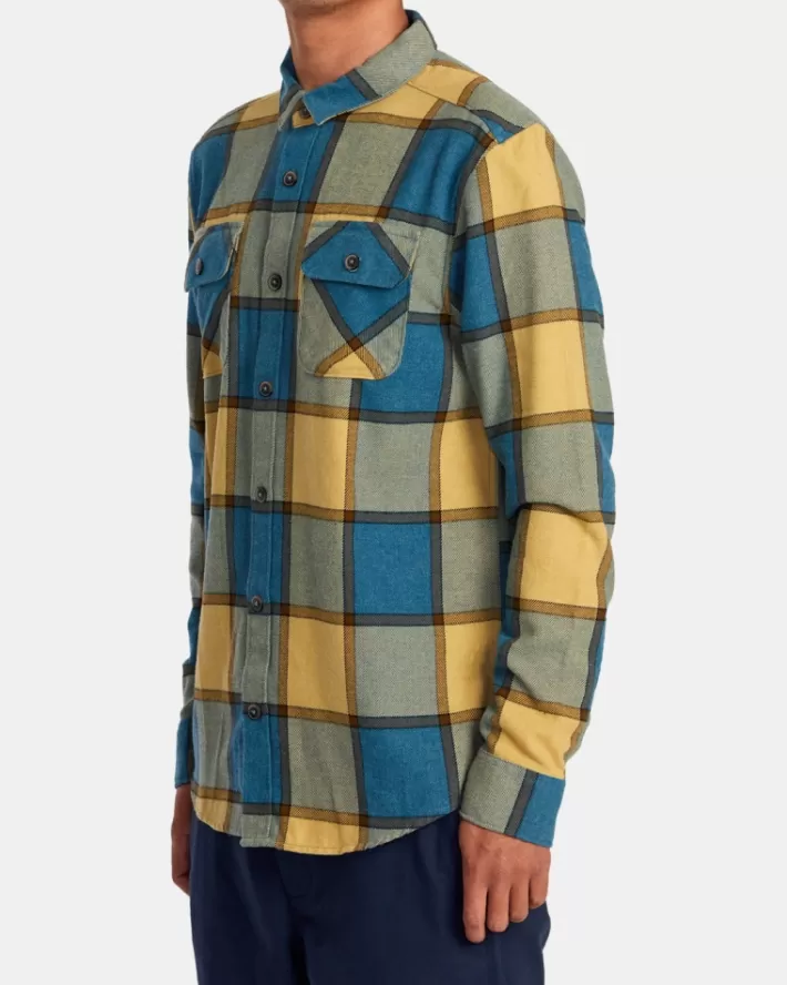 RVCA Camisas That'll Trabalho Flannel Long Sleeve Masculino | BOYWPS-250< Camisas