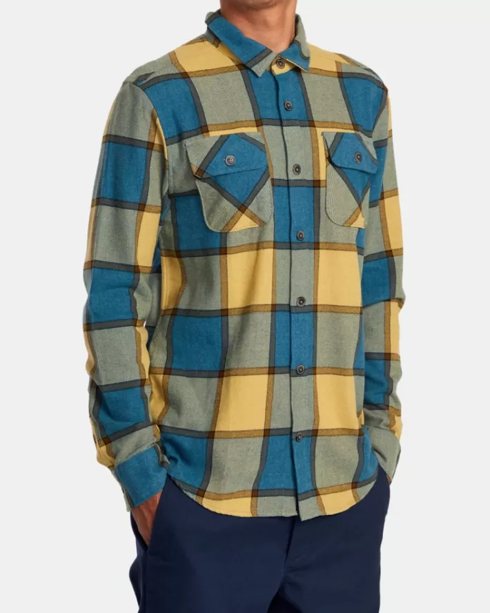 RVCA Camisas That'll Trabalho Flannel Long Sleeve Masculino | BOYWPS-250< Camisas
