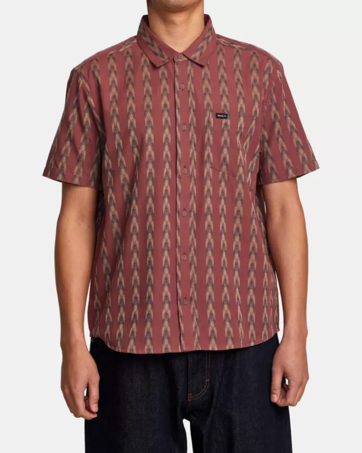 RVCA Camisas Upwards Ikat Sleeve Masculino | MFWVJQ-570< Camisas