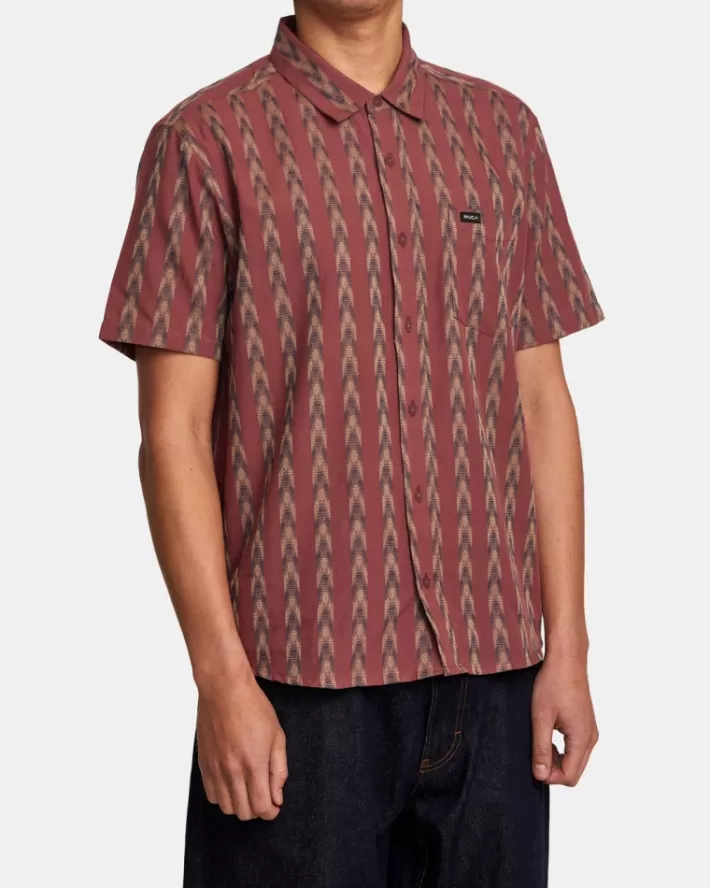 RVCA Camisas Upwards Ikat Sleeve Masculino | MFWVJQ-570< Camisas