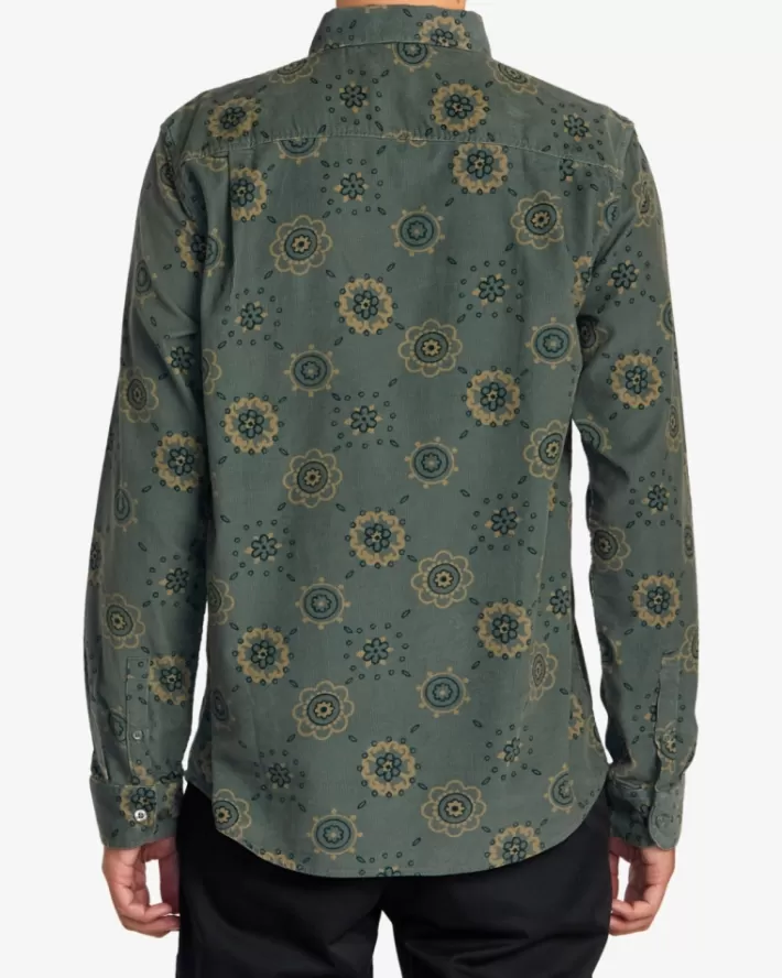 RVCA Camisas Warm Sands Cord Long Sleeve Masculino | HKXSCF-271< Camisas