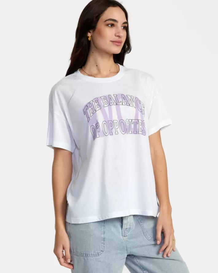 RVCA Camiseta Balance Technical Oversized Feminino | FAQJPX-174<MULHER Camiseta