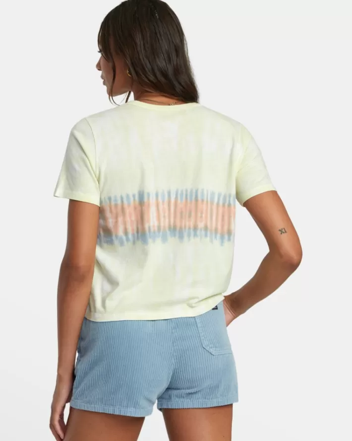 RVCA Camiseta Big Tie Dye Stripe Feminino | UCILVK-692<MULHER Camiseta