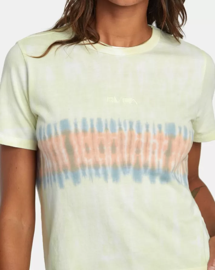 RVCA Camiseta Big Tie Dye Stripe Feminino | UCILVK-692<MULHER Camiseta