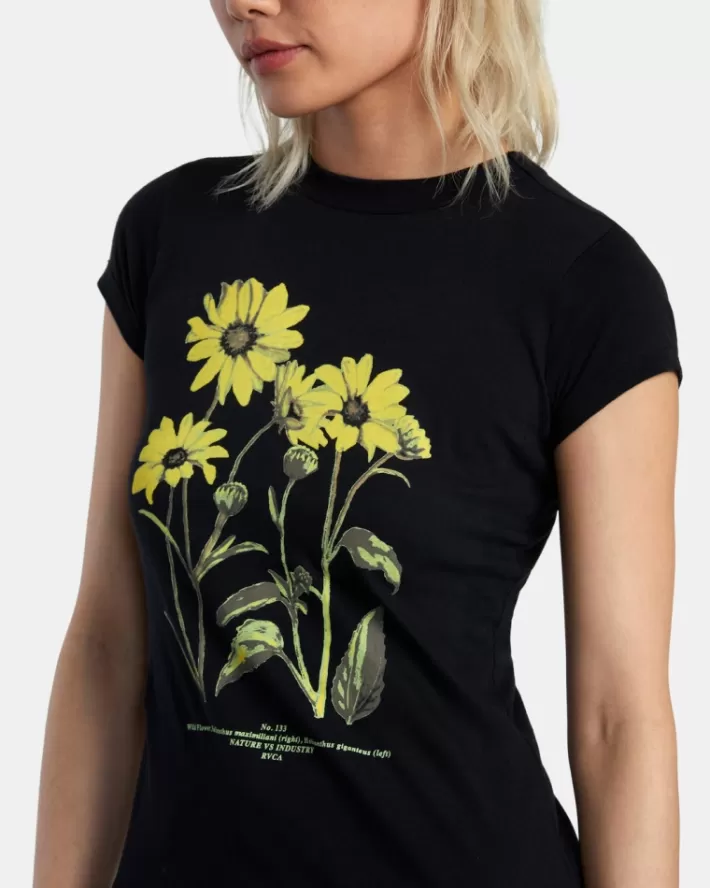 RVCA Camiseta Botanical Naughty Feminino | UJNWPG-731<MULHER Camiseta