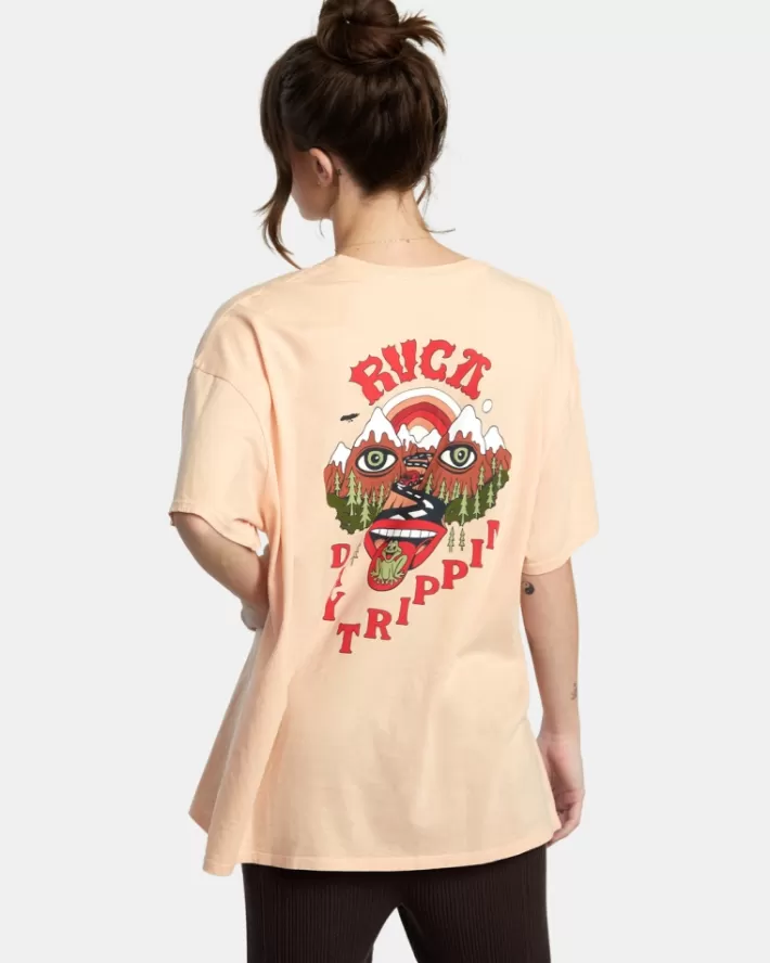 RVCA Camiseta Day Tripping Baggie Feminino | PEOMGV-792<MULHER Camiseta