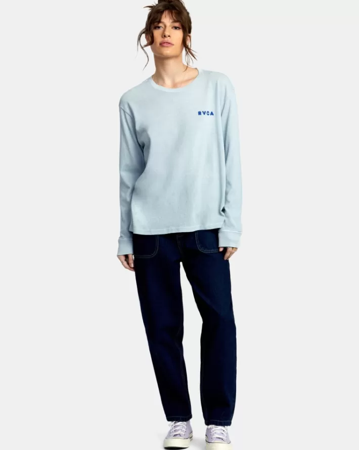 RVCA Camiseta Flower Friend Long Sleeve Feminino | YWLSRZ-219<MULHER Camiseta