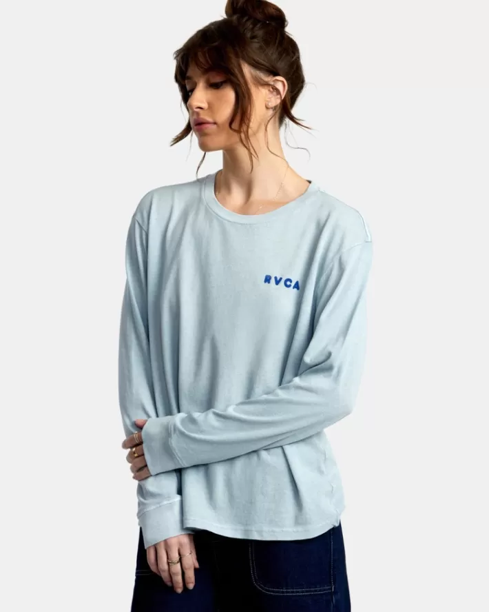 RVCA Camiseta Flower Friend Long Sleeve Feminino | YWLSRZ-219<MULHER Camiseta