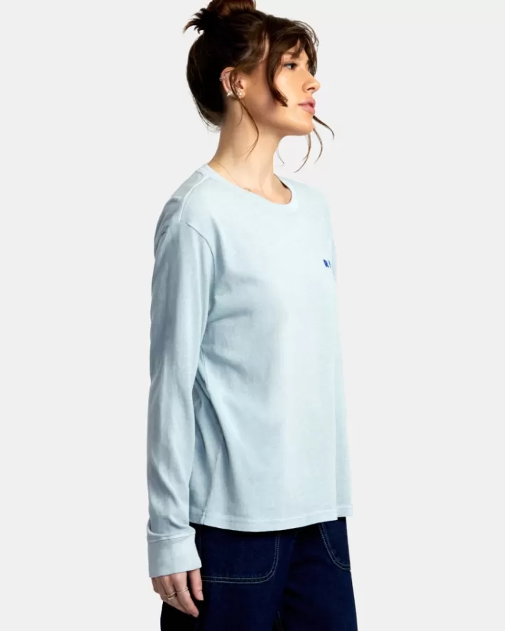 RVCA Camiseta Flower Friend Long Sleeve Feminino | YWLSRZ-219<MULHER Camiseta